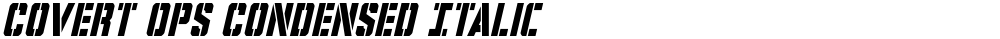 Covert Ops Condensed Italic