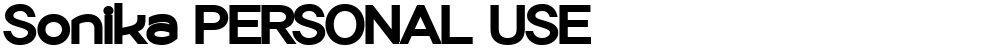 Sonika PERSONAL USE