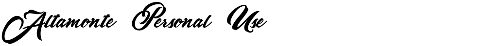 Altamonte Personal Use