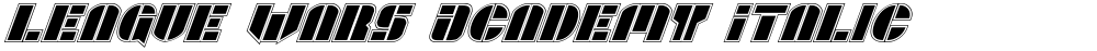 League Wars Academy Italic
