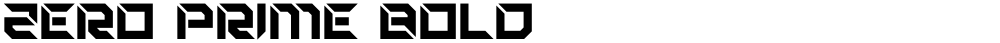 Zero Prime Bold