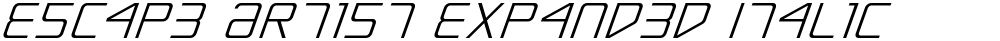 Escape Artist Expanded Italic
