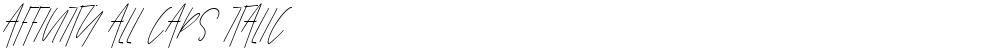 Affinity All Caps Italic