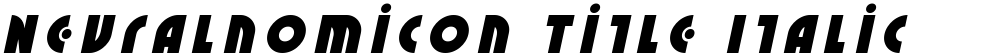 Neuralnomicon Title Italic