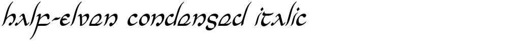 Half-Elven Condensed Italic