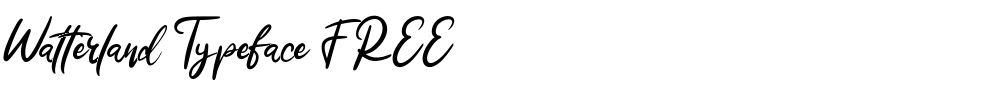 Watterland Typeface FREE