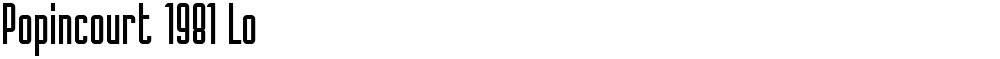 Popincourt 1981 Lo