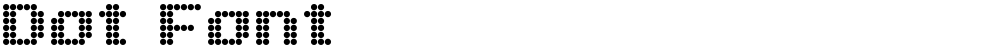 Dot Font