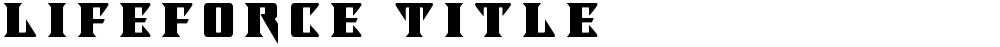 Lifeforce Title