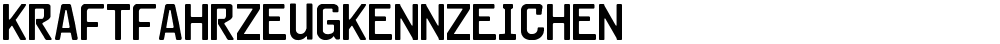 Kraftfahrzeugkennzeichen