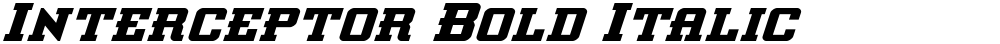 Interceptor Bold Italic