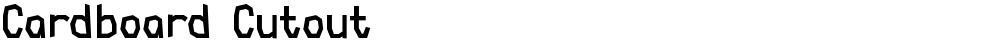 Cardboard Cutout