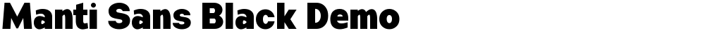 Manti Sans Black Demo