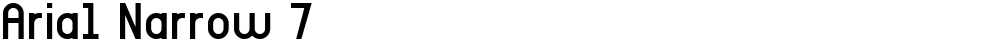 Arial Narrow 7