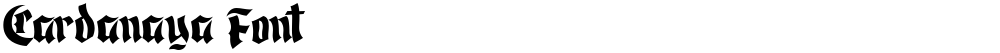 Cardanaya Font