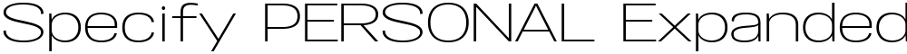 Specify PERSONAL Expanded