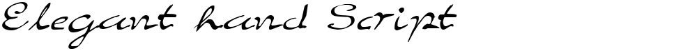 Elegant hand Script