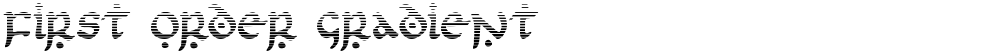 First Order Gradient