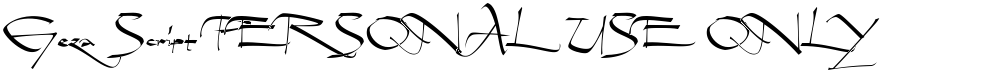 Geza Script PERSONAL USE ONLY