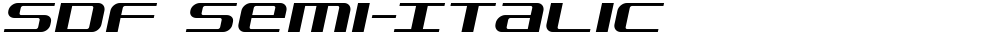 SDF Semi-Italic