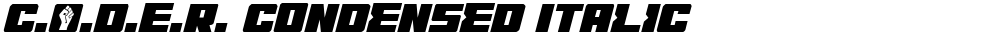 C.O.D.E.R. Condensed Italic