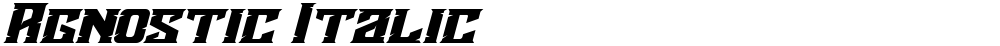 Agnostic Italic