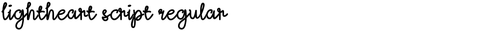 Lightheart Script Regular