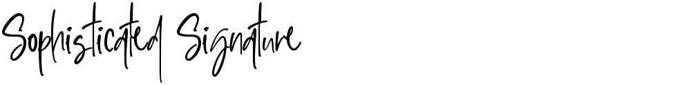 Sophisticated Signature
