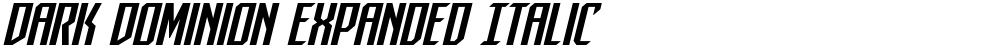 Dark Dominion Expanded Italic