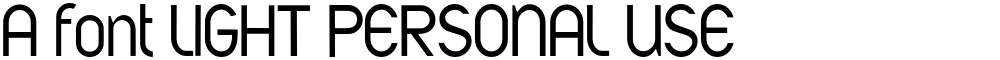 A font LIGHT PERSONAL USE