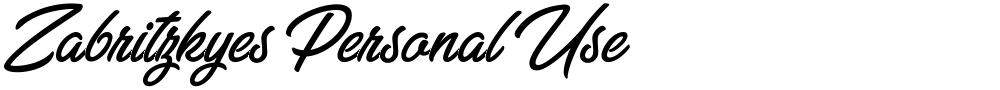 Zabritzkyes Personal Use