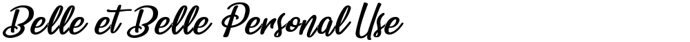 Belle et Belle Personal Use