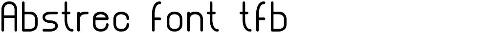 Abstrec font tfb