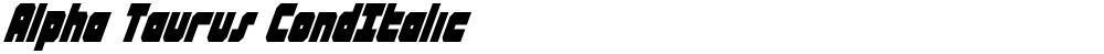 Alpha Taurus CondItalic