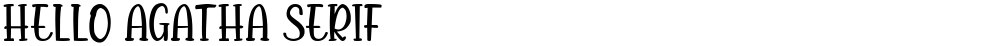 Hello Agatha Serif