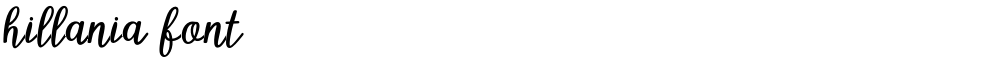 hillania font