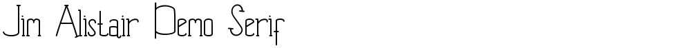 Jim Alistair Demo Serif