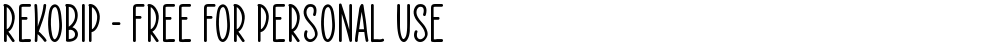 Rekobip - Free For Personal Use