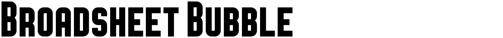 Broadsheet Bubble