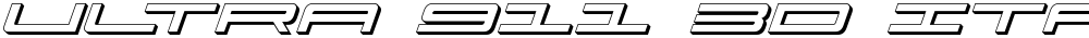 Ultra 911 3D Italic