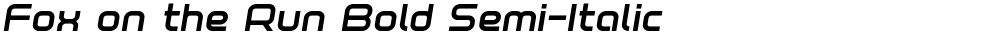Fox on the Run Bold Semi-Italic