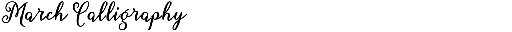 March Calligraphy