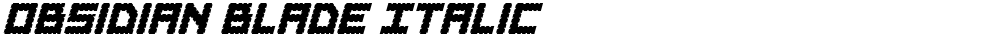 Obsidian Blade Italic