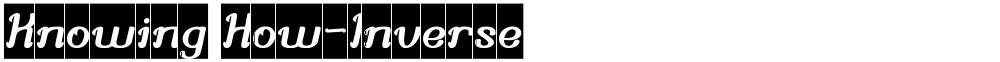 Knowing How-Inverse
