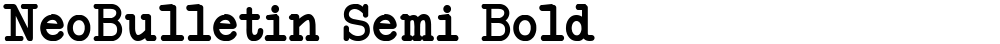 NeoBulletin Semi Bold