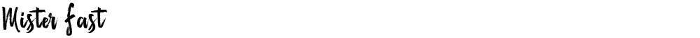 Mister Fast