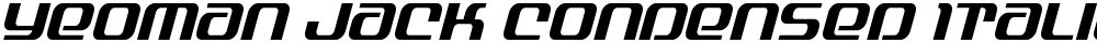 Yeoman Jack Condensed Italic