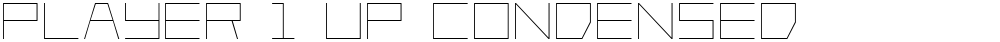 Player 1 Up Condensed