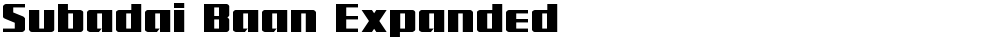 Subadai Baan Expanded