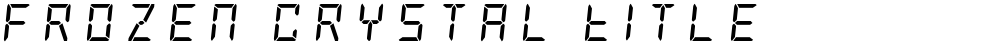 Frozen Crystal Title